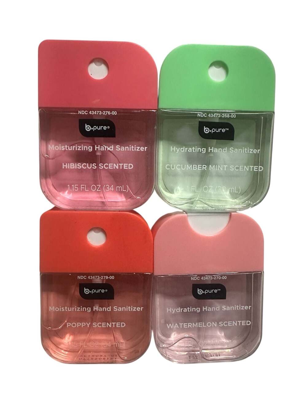 B.pure Moisturizing and Hydrating Hand Sanitizer Spray Set (4-Pack)